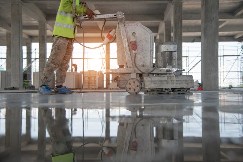 Griding concrete floor